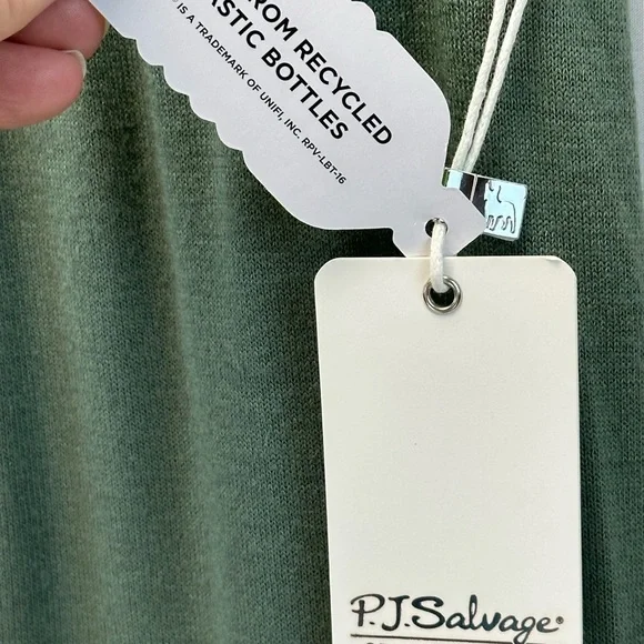 PJ Salvage Elastic Waist Lounge Sleep Pants - Sage Green - RZRLP - Picture 4 of 9